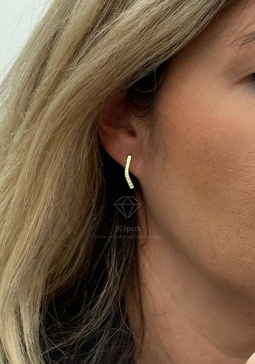 Zlaté 585/1000 (14karátové) náušnice - šroubovacie