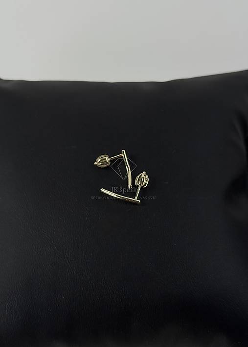 Zlaté 585/1000 (14karátové) náušnice - šroubovacie