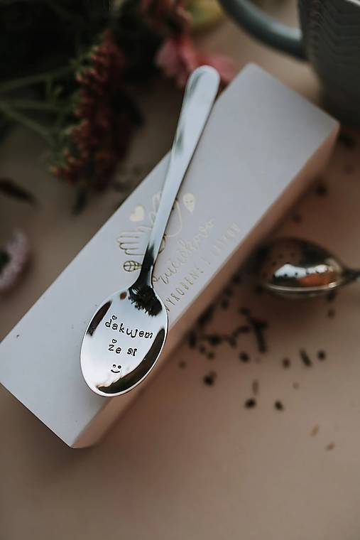 Lyžičky Ručičkovo s vyrazenými nápismi