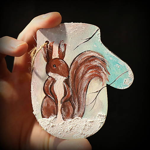 Drevené ručne maľované vianočné ozdoby