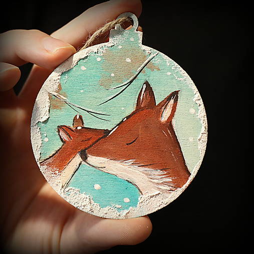 Drevené ručne maľované vianočné ozdoby