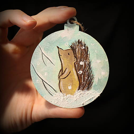 Drevené ručne maľované vianočné ozdoby