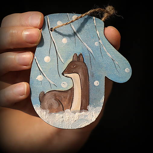 Drevené ručne maľované vianočné ozdoby