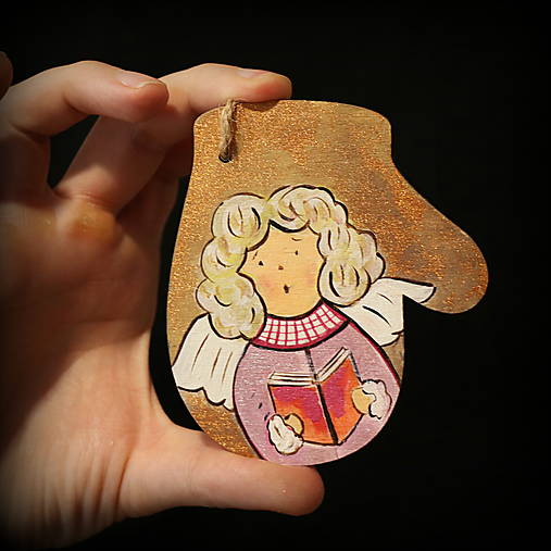 Drevené ručne maľované vianočné ozdoby