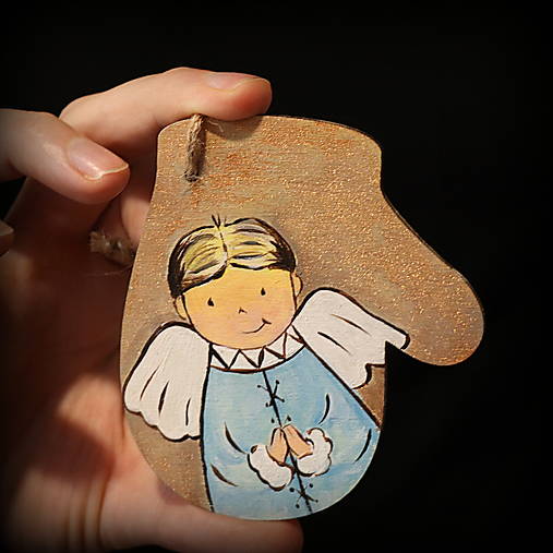 Drevené ručne maľované vianočné ozdoby