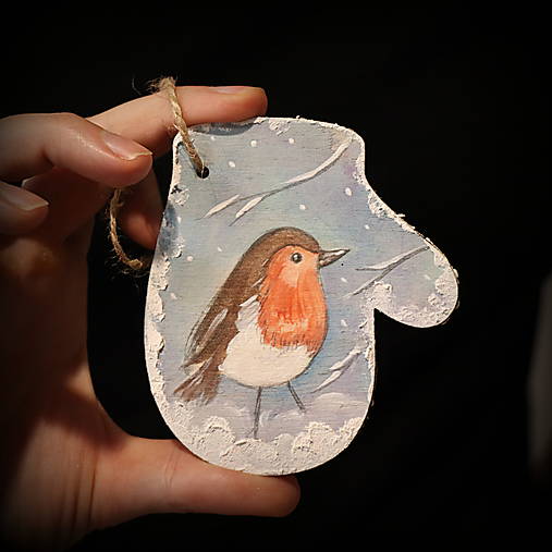 Drevené ručne maľované vianočné ozdoby