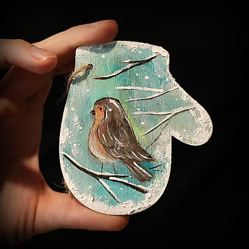 Drevené ručne maľované vianočné ozdoby