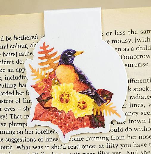 Magnetická záložka do knihy Vtáčiky (Pieseň jesene)