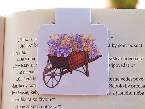 Kvetinová kolekcia magnetických záložiek | Vyberte si Váš obľúbený motív (Fialkový fúrik)