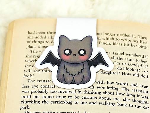 Halloweenska kolekcia magnetických záložiek | Vyberte si svoj motív (Hanblivý netopier)