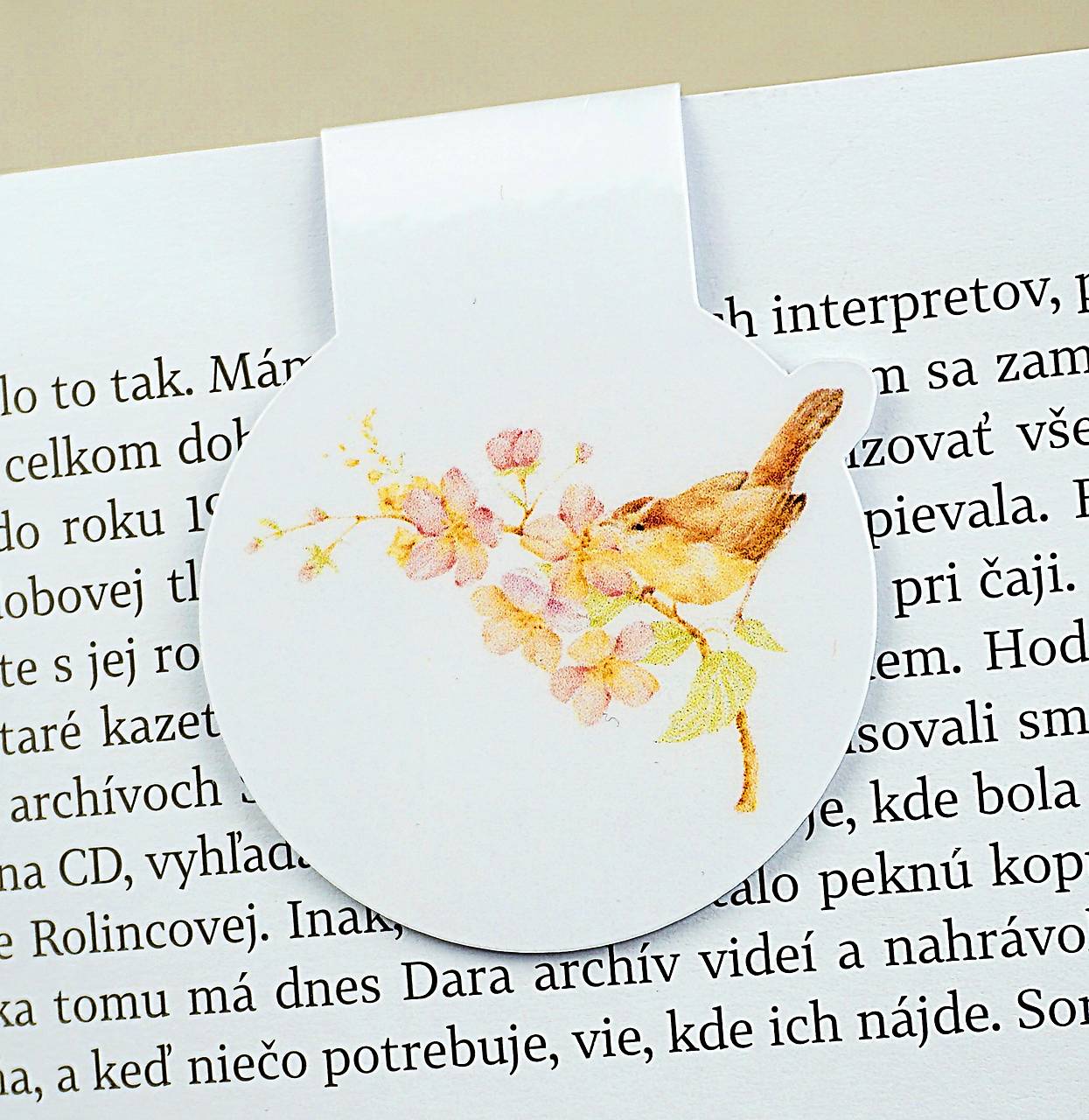 Magnetická záložka do knihy Vtáčiky (Krehký dotyk)