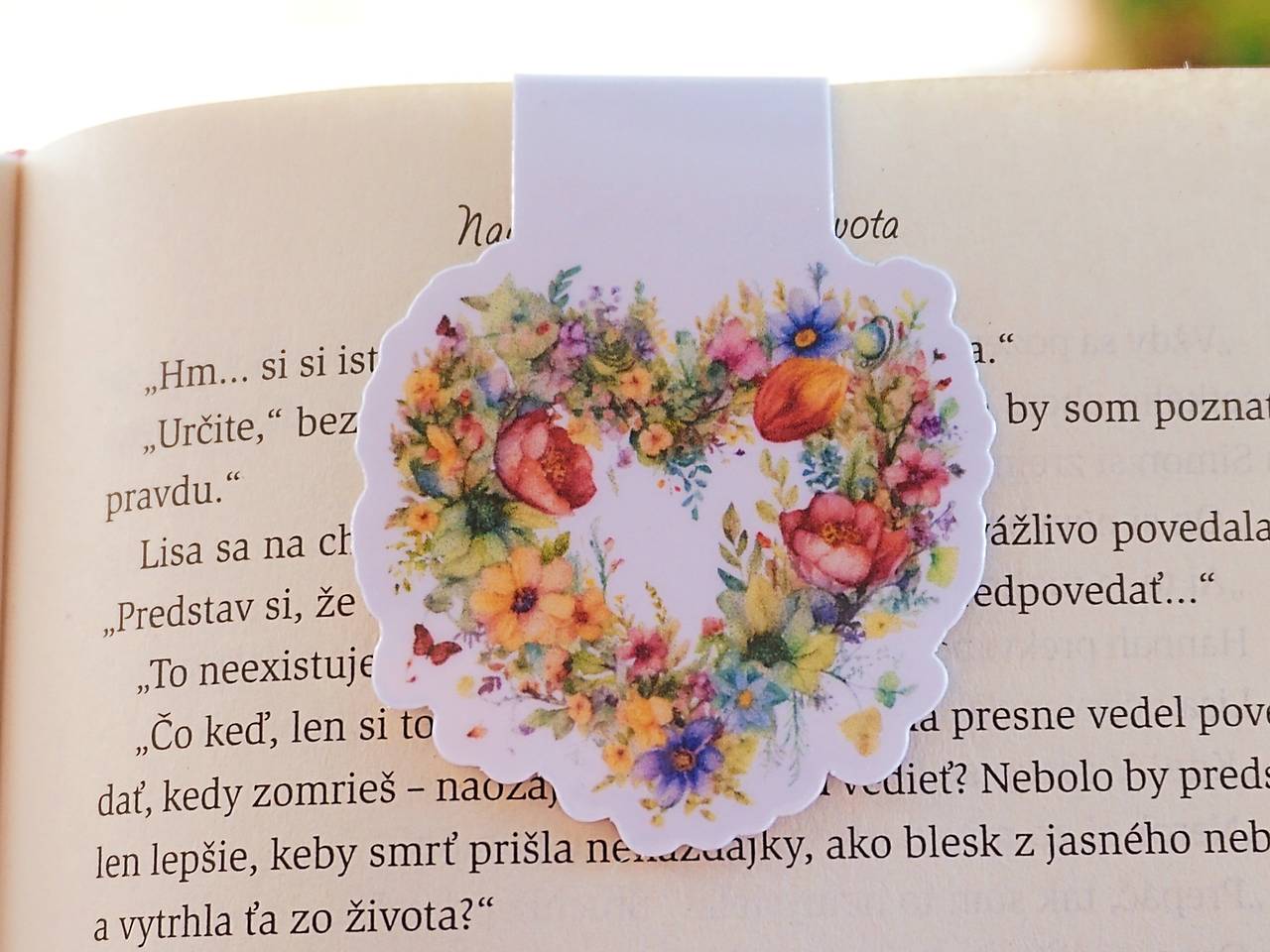 Kvetinová kolekcia magnetických záložiek | Vyberte si Váš obľúbený motív (Srdce z lúky)