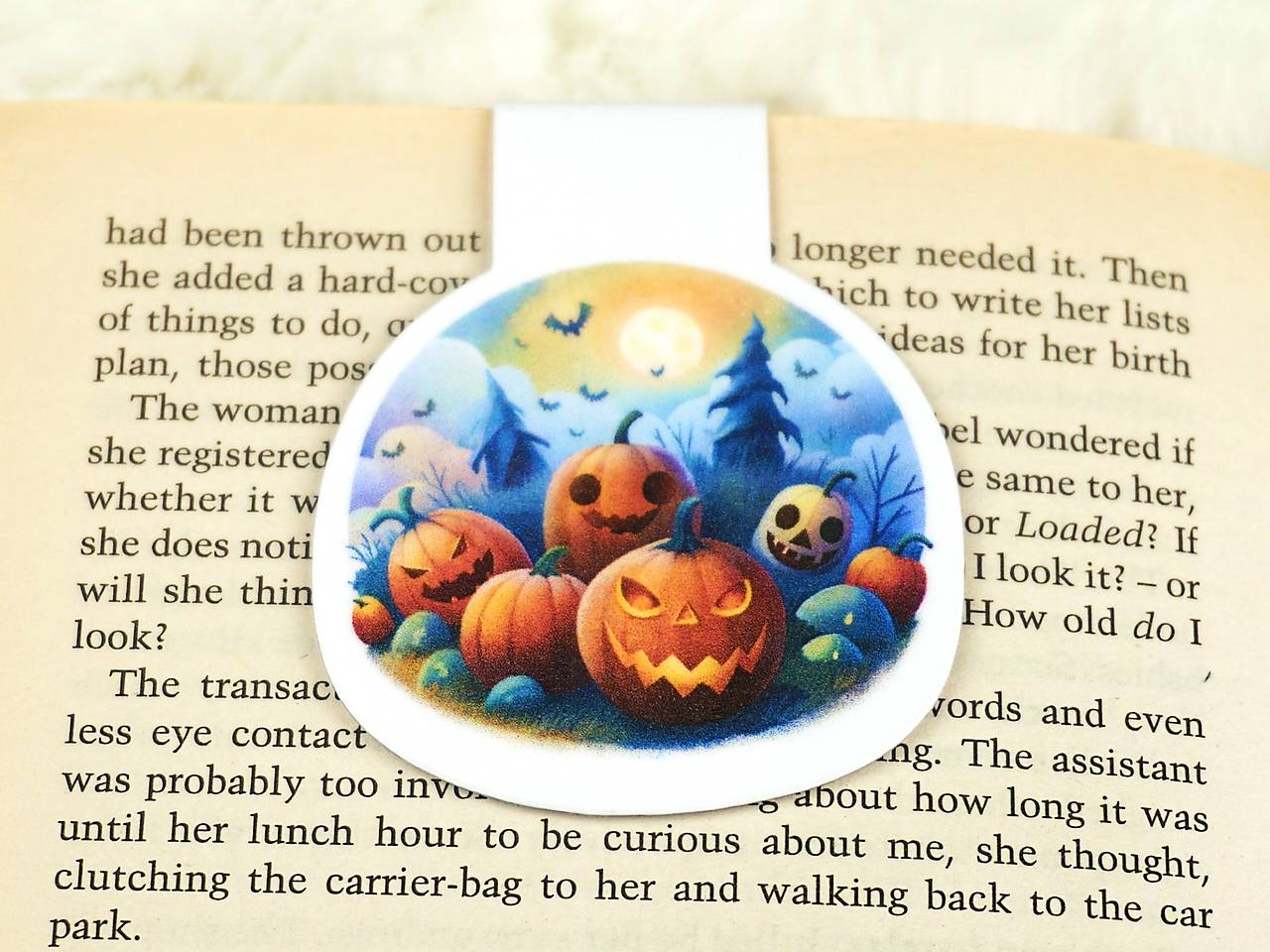 Halloweenska kolekcia magnetických záložiek | Vyberte si svoj motív (Polnočné tekvice)