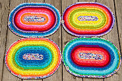 Úžitkový textil - Duhové prostírání ze šňůry - 17929759_