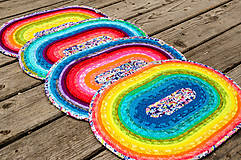 Úžitkový textil - Duhové prostírání ze šňůry - 17929760_