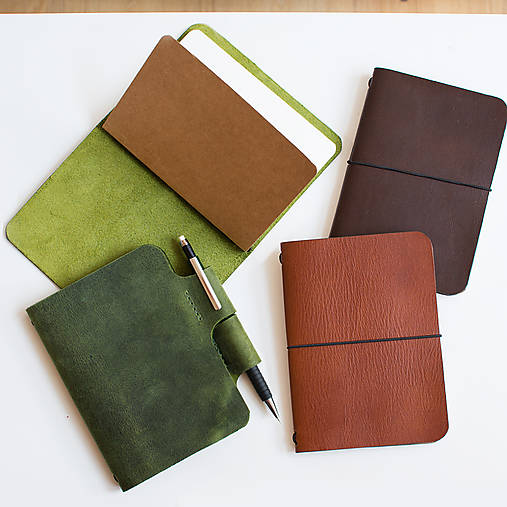 Papiernictvo - Kožené zápisníky A6/A5 rôzne farby a modely - 17931845_