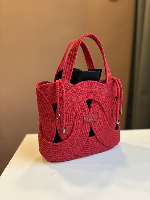 Kabelky - Kabelka ze šňůry do ruky - 17931369_