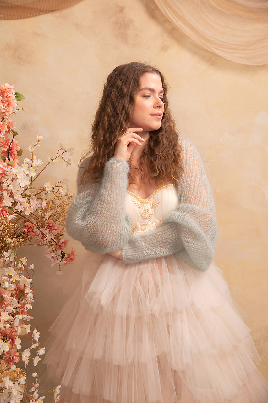 Mohérové bolerko „Morning Mist“