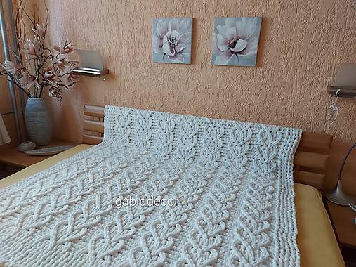 Veľká deka/prehoz na posteľ/sedačku súpravu z vlny alize puffy (Rozmery cca (150 x 160) cm)