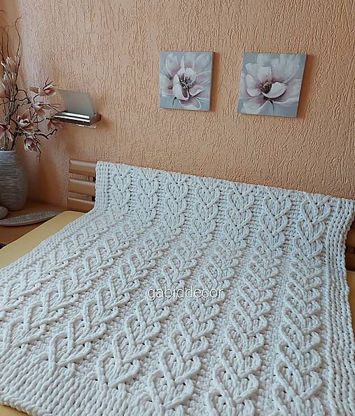 Veľká deka/prehoz na posteľ/sedačku súpravu z vlny alize puffy (Rozmery cca (150 x 160) cm)