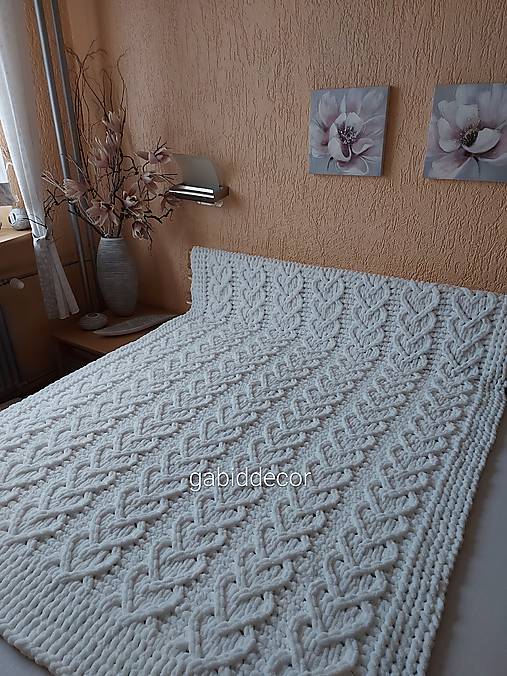 Veľká deka/prehoz na posteľ/sedačku súpravu z vlny alize puffy (Rozmery cca (150 x 180) cm)