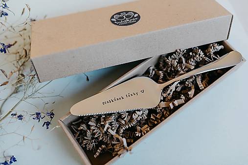 Tortová lopatka Ručičkovo s ručne vyrazeným textom