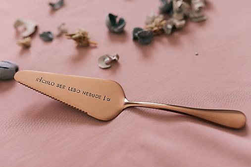 Tortová lopatka Ručičkovo s ručne vyrazeným textom