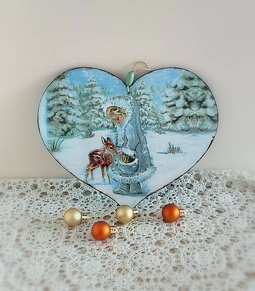 Tabuľky - tabuľka na dvere dievčatko so srnkou - 17933188_