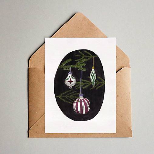 Papiernictvo - Pohľadnica (A6) Vianočná nálada - 17935129_