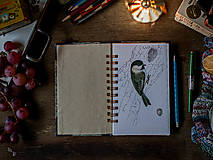 Papiernictvo - Modrý mramor - upcyklovaný zápisník/skicár - 17934240_