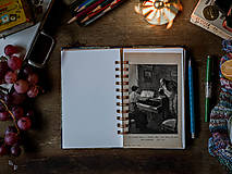 Papiernictvo - Modrý mramor - upcyklovaný zápisník/skicár - 17934246_