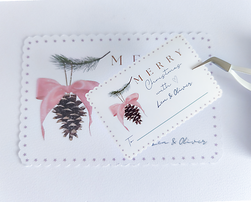 Premium Vianočný darčekový set - sójová sviečka zápalky a karta