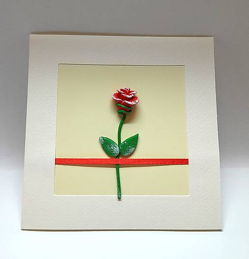 Papiernictvo - Pohľadnica / blahoželanie ... s ružičkou - 17937718_