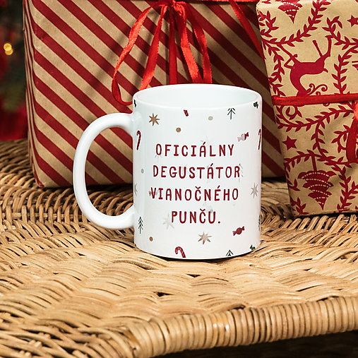 Nádoby - Vianočný hrnček- oficiálny degustátor vianočného punču - 17938396_