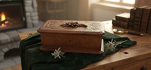 Nábytok - Starožitná skrinka kvet - 17938201_