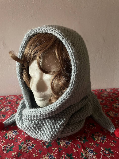 Šály a nákrčníky - Šál s kapucou - 17936470_