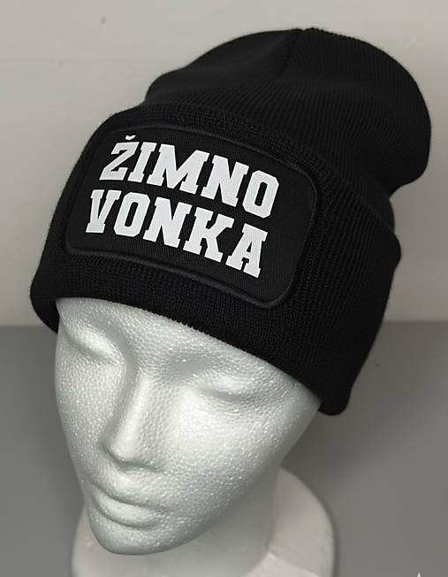 Zimná čiapka s potlačou (ŽIMNO VONKA)