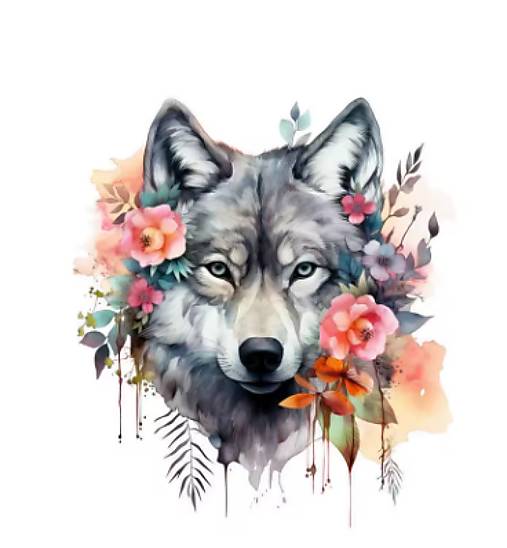 Galantéria - NZ101 Nažehľovačka vlk 25 cm - 17937690_