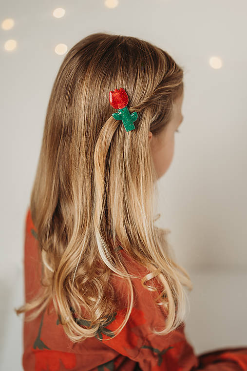 Ozdoby do vlasov - Sponka Tulipán do vlasov - 17936655_