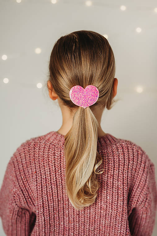 Ozdoby do vlasov - Sponka Srdiečko do vlasov - 17936743_
