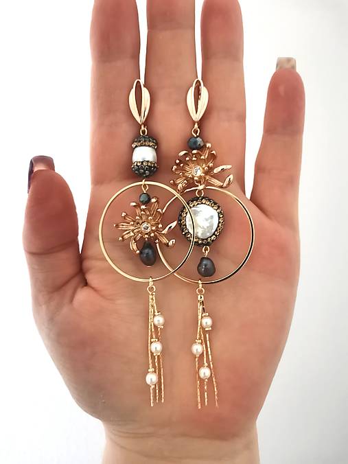 Náušnice - Náušnice KVET - 17937075_