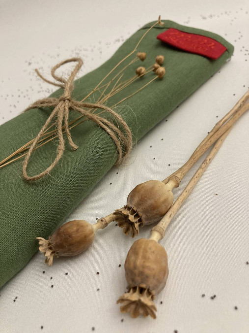 Úžitkový textil - Ľanová utierka ,,VERDA " - 17937867_