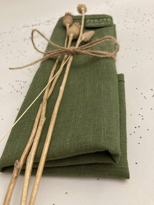 Úžitkový textil - Ľanová utierka ,,FOREST " - 17937889_