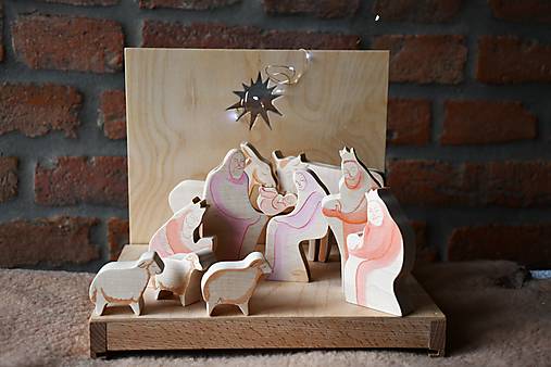 Dekorácie - Betlehem drevený - 17940793_