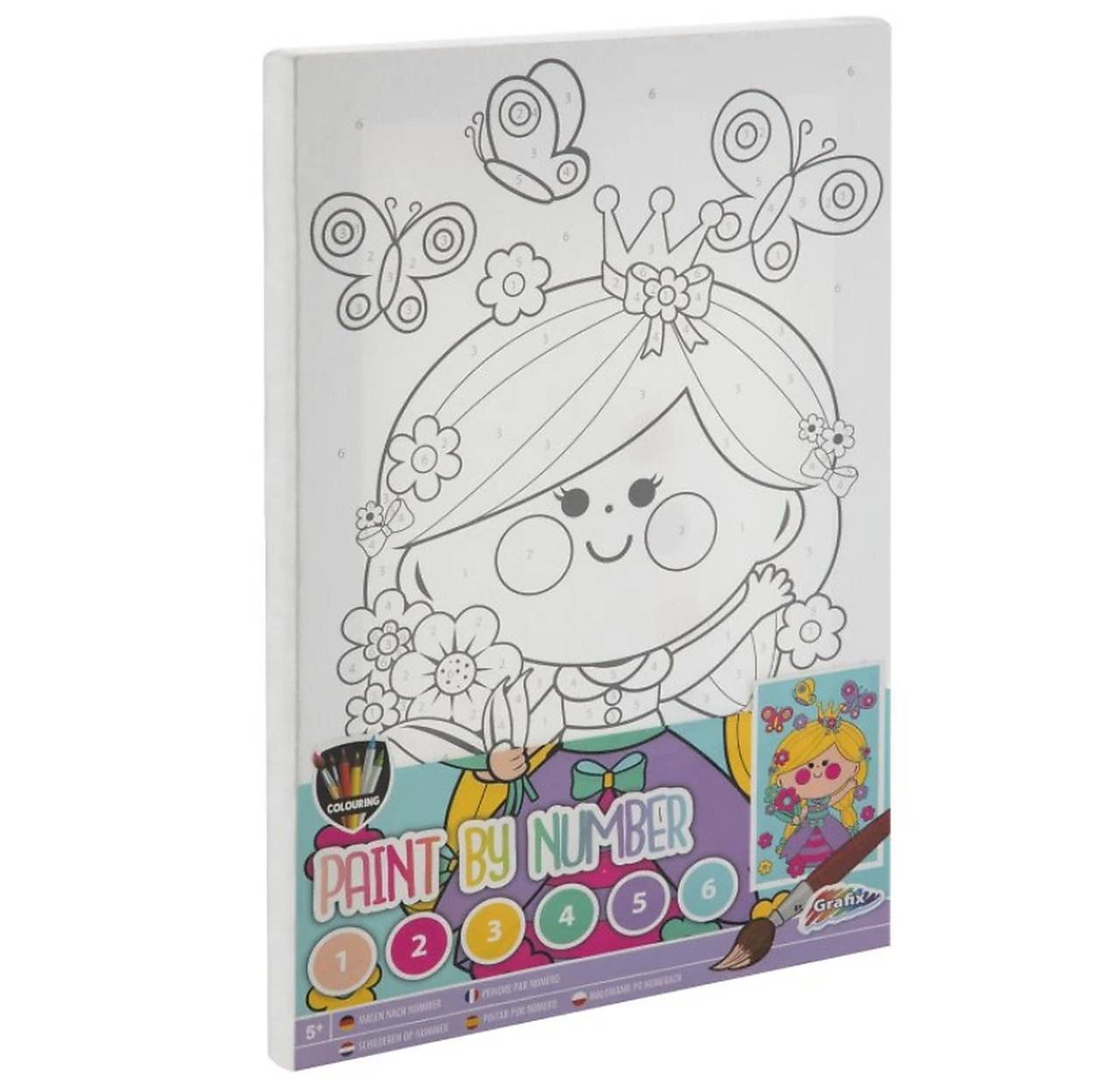 - 50% maľovanie podľa čísel na plátno, 29,5x19,5 cm, pôvod.cena 7,90€ (princezná)