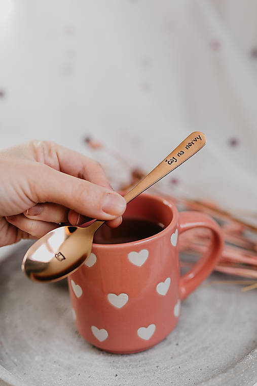 Príbory, varešky, pomôcky - Čajová lyžička "čaj na nervy" - 17938773_