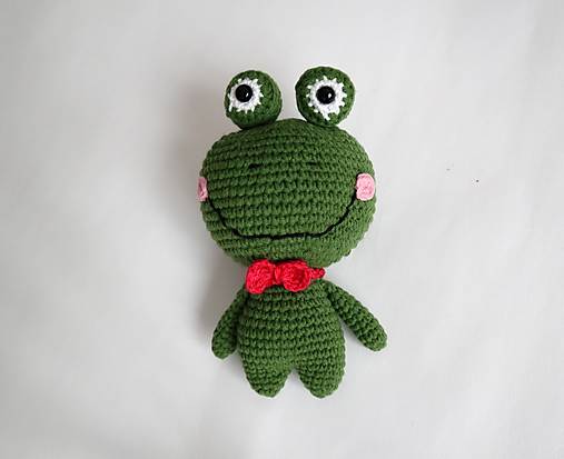 Hračky - Háčkované mini zvieratká (Žabka) - 17938959_