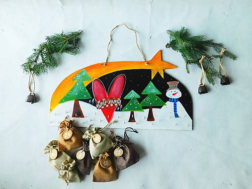 Adventný kalendár - vešiak