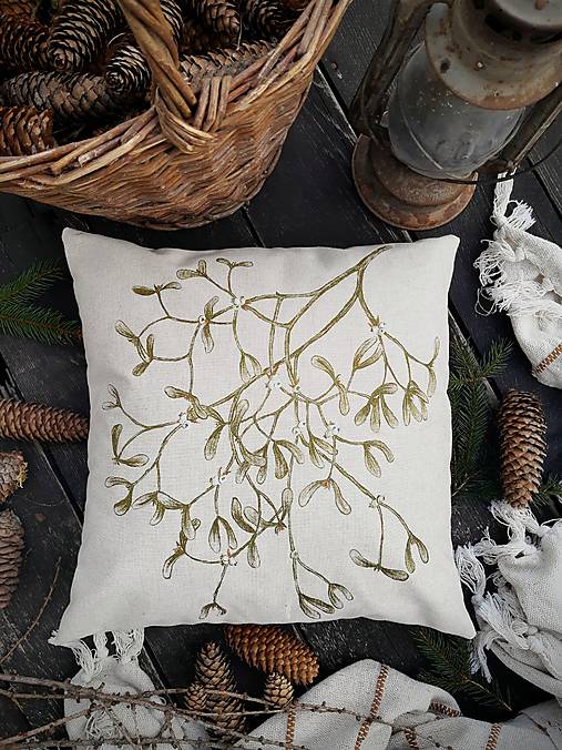 Úžitkový textil - Vankúš imelo - 17940382_