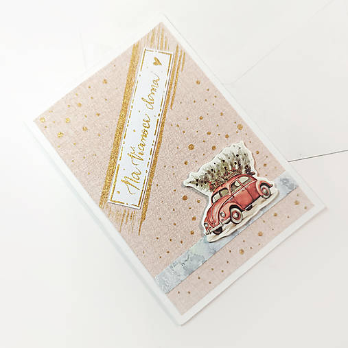 Papiernictvo - Na Vianoce doma - vianočný pozdrav, pohľadnica - 17941963_